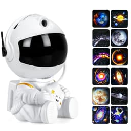 Astronaut Starry Sky Projector with 12 Films Night Light Star Projector LED Astronaut Lamp Galaxy Projector for Bedroom Playroom