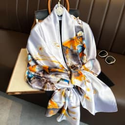 Luxury Design 180X90CM Long Shawls Beach Women Square Scarves Popular The Four Seasons Bandanna Sunscreen New Style Silk Scarf