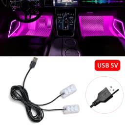 Foot Light Car Accessories LED Car Interior Ambient Foot Light with USB Atmosphere Decorative Lamps