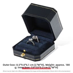 Ele European Sle Nelace Bracelet Ring Earring Box High End Jewelry Paaging Box with Octagonal Bule for Gifts