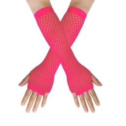 New 1Pair Womens Long Fishnet Net Gloves Fingerless Mesh Gloves Punk Rock Fancy Night Club Party Arm Warmer Gloves Sexy Gloves