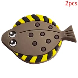 2024 PVC fish series 2pcs lot cute shoe buckle charms accessories decorations for sandals sneaker clog unisex lovers gift drop