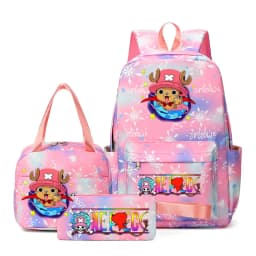 One Piece Backpacks Women Men Capacity School Bag Rucksack Printe Backbag Travel Daypack Male Backpack Mochila 3pcs
