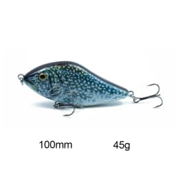 Hanlin Slow Sinking 10cm 45g Glider Jerkbait Wobblers for Big Game Fishing Pike Musky Fishing Lure Buster Artificial Bait Tackle