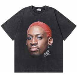 Washed Vintage The Worm Dennis Rodman I'm Back T-shirt Men Women Fashion Hip Hop Oversized T Shirts Male Rock Retro Streetwear
