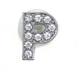 Shoe Charms Glitter Rhinestone Letter Silver Crystal Alphabet DIY Alloy Shoe Decorations Jewelry Slider Bracelet Wristbands