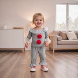 Pudcoco Kid Girls Pants Set, Long Sleeve Crew Neck Patchwork T-shirt with Pants Halloween Clothes 0-6T