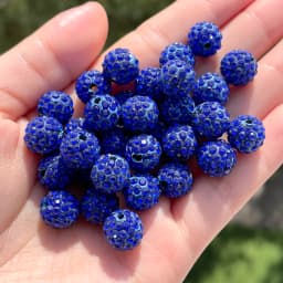 10pcs 6/8/10mm Czech Crystal Rhinestones Pave Disco Ball Clay Beads Round Spacer Beads Charms for DIY Jewelry Making Bracelet