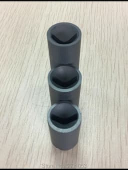 Flat Square Hole Type Boron Carbide Sand Blasting Nozzle Diameter 4mm Length 35mm 45mm 60mm