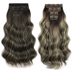 Bio Body Wave Clip In Hair Extensions 22 Inches 4 pcs/lot 220g Soft Natural Heat Resistant Fiber Clip In Synthetic Hair
