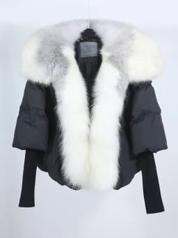 OFTBUY New White Duck Down Jacket Winter Women Warm Loose Coat Natural Real Fox Fur Collar Thick Luxury Outerwear New Fashion