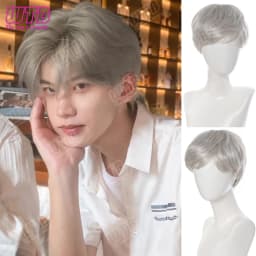 Short Synthetic Wig Unisex Multi-Color Short Curly Wig Adds Hair Volume Changes Hairstyle Suitable for Daily Wear and Holidays