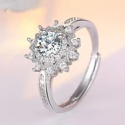 925 Sterling Silver Ring Sparkle Zircon Luxury High Quality for Women Rings Wedding Fine Jewelry Accessories Party Gift