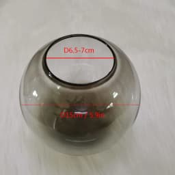 Clear White Grey Color Fading Replacement Glass Shade for Magic Bean Chandelier Pendant Light, Grey Blue Globe Lampshade Fitting