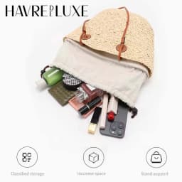 Drawstring bag organizer insert shoulder strap for Anagram Basket straw woven bag support inner liner bags accessories