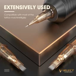 50pcs Mixed Sizes EZ V-Select Cartridge Tattoo Needle Kits RL RS M1 CM Disposable Tattoo Kits for Rotary Tattoo Pen