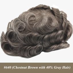 0.02-0.03MM Toupee Men Truly Ultra-Thin Microskin Male Hair Prosthesis Premier Toupee for Men Men's Wig 100% Human Hair System