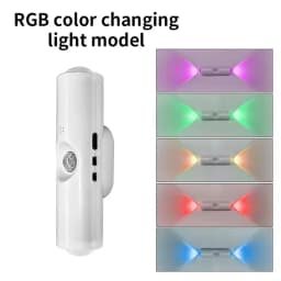 LED Night Light with Motion Sensor Double-head Magnetic Wall Lamp Rechargeable RGB/3-Color Adjustable for Cabinet Hallway Stair