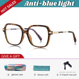 VKYEE Classic Retro Large Framed Glasses Anti-Blue Light Glasses Photochromic Customizable Prescription Glasses PFD2211