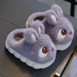 New Cute Rabbit Children's Cartoon Winter Slippers Comfortable Warm House Shoes Boys Girls Indoor Home Fluffy Slippers