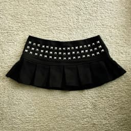 Y2k Clothes Gothic Punk Studded Mini Skirt Harajuku Sexy Ultra Short Rivet Pleated Skirt Hot Girl Kawaii Skirt Womens Clothing