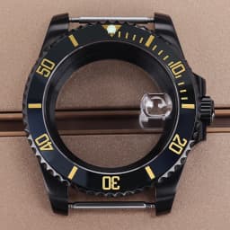PVD Black NH35 40mm Men's Watch Case Sapphire For SUB Seiko NH35 NH36 NH38 NH34 Miyota 8215 ETA 2824 Movement Yacht-Master 20ATM