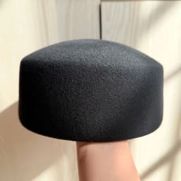 Retro Flight Attendant Ball Hat Women's 100% Wool Felt Beret Party Charming Hat Wedding Cocktail Party Medicine Box Hat
