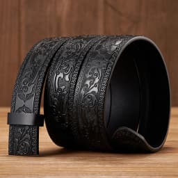 3.5CM Width No Buckle Cowskin Genuine Leather Belt Quality Automatic Print Wasitbad Strap Bussiness Male Belt Men Without Buckle