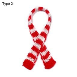 Lovely Doll Scarf Hat Mini Christmas Cap Knitted Scarves Handmade Material Miniature Clothes Xmas Ornament Dollhouse Accessories