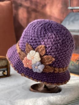Thickened Knitted Woolen Hat Mom Winter Warm Ladies Cap Elderly Grandmother External Features Old People's Headwear