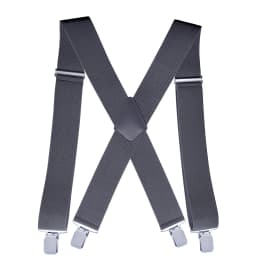 Heavy Duty Big Size Suspenders for Men Work Outdoor 2 Inch Wide X Back 4 Strong Clips Adjustable Elastic Trouser Braces Straps