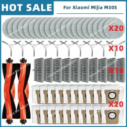 Compatible For Xiaomi Mijia M30S D103CN Replacement Parts Accessories Consumables Main Side Brush Hepa Filter Mop Cloth Dust Bag