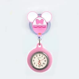 Retractable Cartoon Pattern Nurse Doctor Pocket Hang Clips Watches Colourful Hospital Medical Women Mens Badge Reel Clock