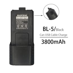 Baofeng UV 5R Battery Compactible Long Battery USB Baofeng UV5RA UV5RE UV5RT Walkie Talkie Optional Charger Two Way Radio Parts