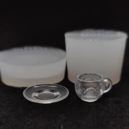 1Pc/1Set Dollhouse Miniature Tea Cup/Packaging Box Silicone Mold UV Epoxy Turnover Mold Doll Accessories Toy Scene Decoration