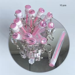 Reusable Eyelash Brush Tube Keychain Plastic Portable Mini Lash Comb Spoolie Container Glitter Cils Mascara Wands Keyring