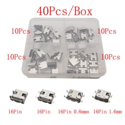 10Pcs USB Connector Type C Female Charging Port Jack 2/6/16 Pin Type-C Socket PCB Soldering SMD SMT DIY Repair Type C Adapter