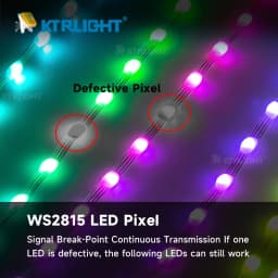 12V 4pin WS2815 Seed Pixel Outdoor LED String Lights Backup Data Wire Individually Addressable RGB Indoor Festivals Accessories