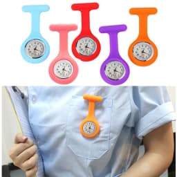 Mini Cute Solid Pocket Watches Silicone Nurse Watch Brooch Tunic Fob Watch Doctor Medical Working Watches Clock