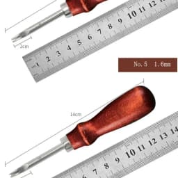 1.0/1.2/1.4/1.6mm Leather Edge Beveler Skiving Beveling Knife Cutting Hand Craft Tool with Wood Handle DIY Sewing Tools