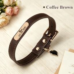 Personalized PU Leather Dog Collar Free Custom Dog Name Collars Pet Puppy Necklace With Cute Tag Soft For Small Medium Dogs Cats