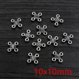 30pcs Antique Silver Plated Boho Vintage Flower Connector Charms Pendant DIY Necklace Bracelet Jewelry Making Findings Supplies