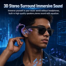 Smart Glasses Hands-Free Calling AI Chat Logging Music Playback Bluetooth Sunglasses for Men Touch Control Selfie Anti Glare