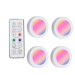 LED Puck light Remote Control 16 Color Changeable Dimmable Wireless Touch Sensor Battery Operated Kitchen Hallway Ambient light