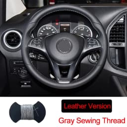 Hand Sewing Car Steering Wheel Wrap for Mercedes-Benz Vito III ( W447 ) 2015 - 2023 Circular Shape Braid on The Steering Wheel