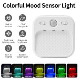 1-4 Pack Led Night Light with Motion Sensor Rechargeable Magnet Dimmable White RGB Wireless Wall Lamp for Stairs Cabinet Hallway