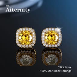 100% Moissanite S925 Sterling Silver Stud Earrings For Women And Men With 2 Certificates Pass Diamond Tester Pen Fine Jewelry