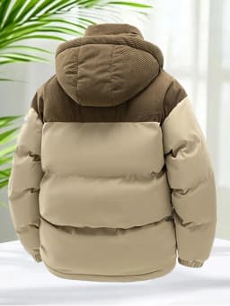 Men’s Winter Puffer Jacket Cotton Padded Warm Hooded Windbreaker Coat Outdoor Casual Thick Parka for Cold Weather Streetwear