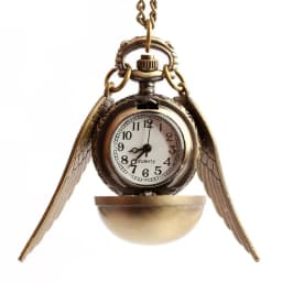 Steampunk Retro Bronze Flying Small Ball Quartz Pocket Watch Necklace Pendant Clock Chain Men's And Women's Chain Gift