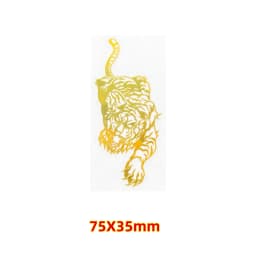 Creative dragon Phoenix metal transfer sticker Gold and silver tiger knife dragon pattern personality DIY decorative stickers